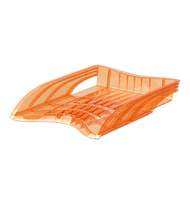 Лоток пластиковый для бумаг ErichKrause S-Wing, Neon, оранжевый