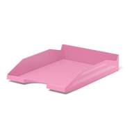 Лоток для бумаг пластиковый ErichKrause Office, Pastel, розовый