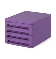 Файл-кабинет 4-секционный пластиковый ErichKrause Iris, фиолетовый