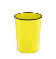 Корзина для бумаг литая пластиковая ErichKrause Neon Solid, 13.5л, желтая