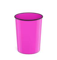 Корзина для бумаг литая пластиковая ErichKrause Neon Solid, 13.5л, розовая