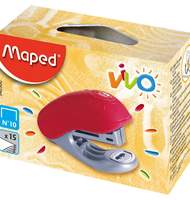 Степлер 15 листов MAPED VIVO 10, ассорти, короб с подвесом