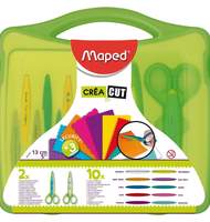 Набор Ножницы+Лезвия Maped Crea Gut для детского творчества, в чемодане