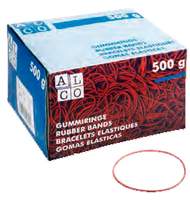 Резинки для банкнот Alco, диаметр 100 мм*5 мм, 500 г, красный