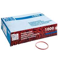 Резинки для банкнот Alco, диаметр 100 мм*5 мм, 1000 г, красный