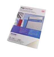 Пластиковые обложки GBC PolyClear, 350 мкм, формат A4, прозрачно-матовые, 100 шт/уп