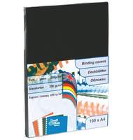 Обложка картонная глянец ProfiOffice, А4, черный, 250 г/м2, 100 шт.