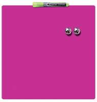 Доска магнитно-маркерная 36x36 см Nobo, лаковая, розовая