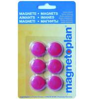 Магниты Magnetoplan Hobby d=25х8мм, 6шт/уп, в блистере, красные 16645606