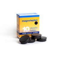 Магниты Magnetoplan Standart d=30х8мм, 10шт/уп, в коробке, черные 1664212