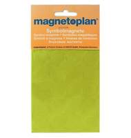 Магниты символьные Magnetoplan, d=15мм, 30шт на подложке, в блистере, для планингов, желтые 1253102