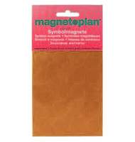 Магниты символьные Magnetoplan, d=15мм, 30шт на подложке, в блистере, для планингов, оранжевые 1253144