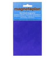 Магниты символьные Magnetoplan, d=15 мм, 30шт на подложке, в блистере, для планингов, фиолетовые 1253111