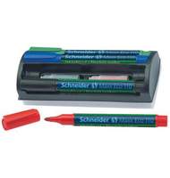 Набор маркеров для досок и флипчартов Schneider Maxx110, 3мм, 4цв/уп+ губка, картриджи S11098
