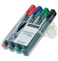 Набор маркеров для доски Staedtler Lumocolor Compact, 1-2мм, 4цв/уп 341WP4