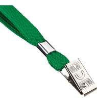 Держатель-шнур для бейджа MEGA Label, 90см, с клипом, зеленый