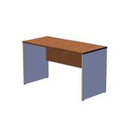 Офисный стол шир. 60 см на панельном каркасе 130 см, вишня оксфорд/серый A16.1133/CH10
