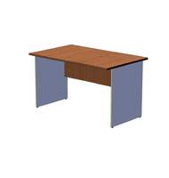 Офисный стол шир. 80 см на панельном каркасе 130 см, вишня оксфорд/серый A16.1153/CH10