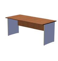 Офисный стол шир. 80 см на панельном каркасе 180 см, вишня оксфорд/серый A16.1158/CH10