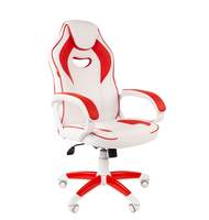 Офисное кресло Chairman game 16 Россия экопремиум белый/красный