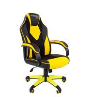 Офисное кресло Chairman game 17 Россия экопремиум черный/желтый 