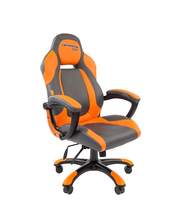Офисное кресло Chairman game 20 Россия экопремиум серый/оранжевый