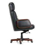 Кресло офисное CH-417 кожа черная