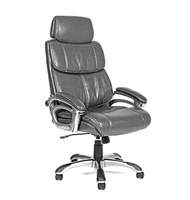Кресло офисное CH-433 ЭКО кожзам темно-серый