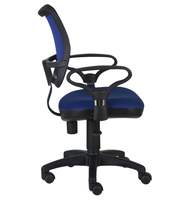 Кресло офисное CH-799/BL/TW-10, спинка/сетка синяя, ткань синяя