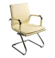 Кресло для посетителя Бюрократ CH-993-Low-V, кожзам, слоновая кость