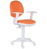 Кресло детское  CH-W356AXSN/15-75 белый пластик, ткань, оранжевое