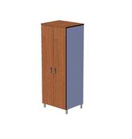 Комбинированный офисный шкаф-гардероб (глуб. 57см) широкий  5 уровней, вишня оксфорд C16.7904/CH