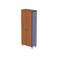 Комбинированный офисный шкаф-гардероб (глуб. 36 см) широкий 5 уровней, ясень коимбра C16.7804/AC
