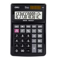 Калькулятор настольный компактный Deli EM04031,12-р,влагозащ,дв.пит150х128мм,чер