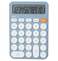 Калькулятор настольный компактный Deli EM124, 12-р, батар., 158x105мм, голубой