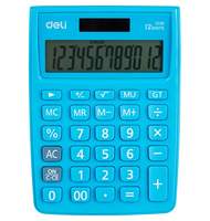 Калькулятор настольный компактный Deli E1238/BLUE синий 12-разр