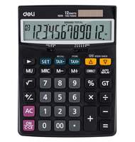 Калькулятор настольный полноразмерный Deli E1630, 12-р, дв.пит,188x140мм,черн