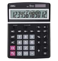 Калькулятор настольный полноразмерный Deli E1631, 12-р, дв.пит, 195x148мм,черн