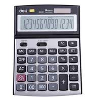 Калькулятор настольный полноразмерный Deli E39229,14-р,дв.пит,193x139мм,мет,срб
