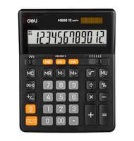 Калькулятор настольный полноразмерный Deli EM888, 12-р,дв.пит, 202х159мм,черн