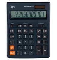 Калькулятор настольный полноразмерный Deli EM888F, 12-р,дв.пит.,202x159мм,т-син