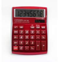 Калькулятор настольный 8 разрядный красный CITIZEN CDC 80 RD WB