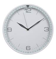 Часы настенные Бюрократ WallC-R06P, круглые d=30,3 см, пластик, белый