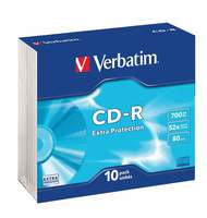 Диски Verbatim CD-R 700 Мб 52*Slim/10 43415 Extra Protect