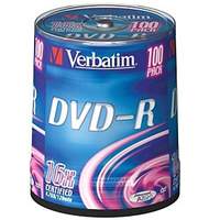 Диски Verbatim DVD-R 4,7 Гб 16*Cake/100 43549