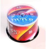 Диск DVD-R VS 4,7GB, 16x, cakebox/50шт, записываемый