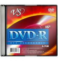 Диск DVD-R VS 4,7GB, 16x, slim/5шт, записываемый