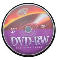 Диск DVD-RW VS, 4,7GB, 4x, Cake/10шт