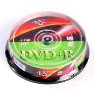 Диск DVD+R VS 4,7GB, 16x, cakebox/10шт