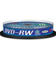 Диск DVD+RW Verbatim 4.7ГБ, 4x, cakebox/10шт, , перезаписываемый